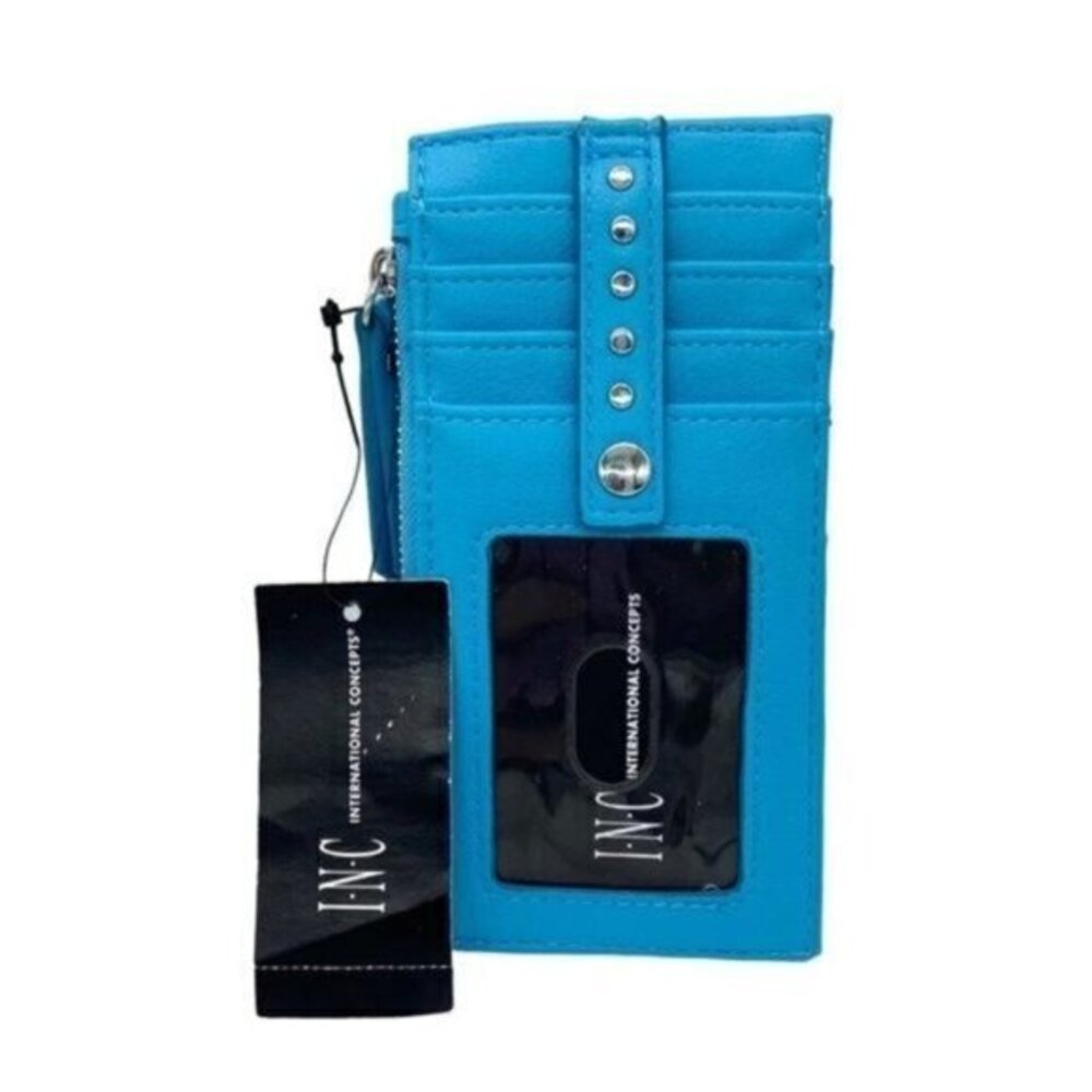 INC International Concepts Women's Blue Hazel Card Wallet New